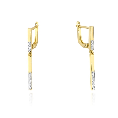 Przejdź do produktu Kolczyki z żółtego złota 585 z diamentami 0,08ct The Diamonds