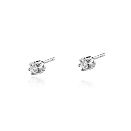 Przejdź do produktu Kolczyki z białego złota 585 z diamentami 0,16ct The Diamonds