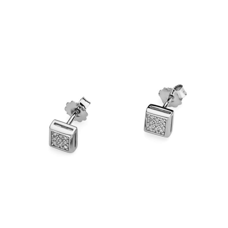 Przejdź do produktu Kolczyki z białego złota 585 z diamentami 0,09ct The Diamonds