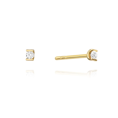 Przejdź do produktu Kolczyki z żółtego złota 585 z diamentami 0,08ct The Diamonds