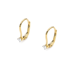 Kolczyki z żółtego złota 585 z diamentami 0,14ct The Diamonds BKO-57-0,14ct