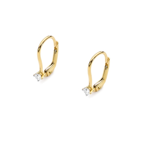 Przejdź do produktu Kolczyki z żółtego złota 585 z diamentami 0,14ct The Diamonds