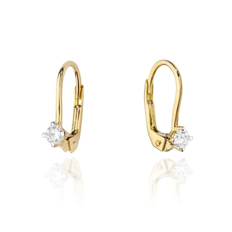 Przejdź do produktu Kolczyki z żółtego złota 585 z diamentami 0,20ct The Diamonds 