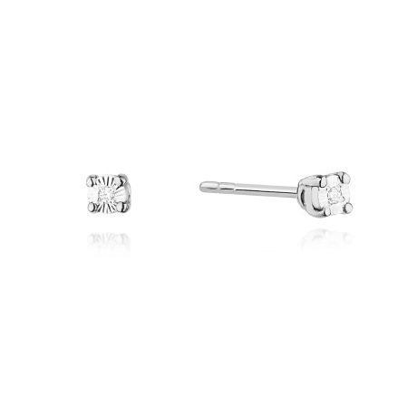 Przejdź do produktu Kolczyki z białego złota 585 z diamentami 0,02ct The Diamonds