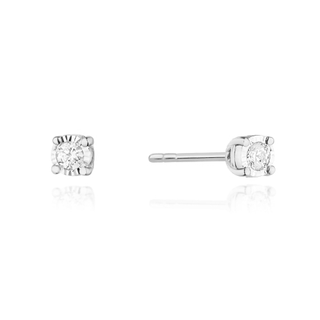 Przejdź do produktu Kolczyki z białego złota 585 z diamentami 0,16ct The Diamonds