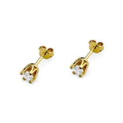 Kolczyki z żółtego złota 585 z diamentami 0,60ct The Diamonds BKO-220