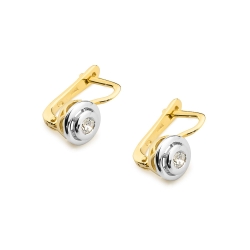 Kolczyki z żółtego złota 585 z diamentami 0,20ct The Diamonds BKO-294
