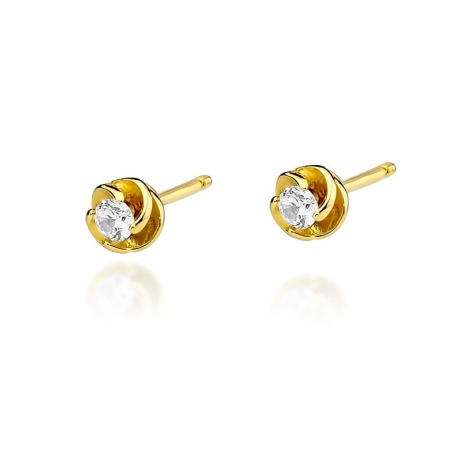 Przejdź do produktu Kolczyki z żółtego złota 585 z diamentami 0,20ct The Diamonds 
