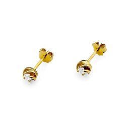 Kolczyki z żółtego złota 585 z diamentami 0,20ct The Diamonds BKO-329-0,20ct