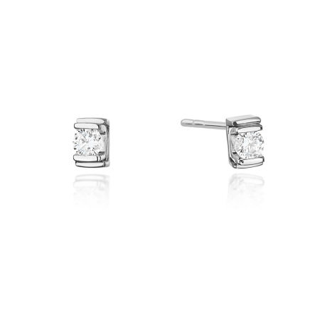 Przejdź do produktu Kolczyki z białego złota 585 z diamentami 0,20ct The Diamonds