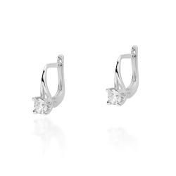 Kolczyki z białego złota 585 z diamentami 0,40ct The Diamonds  BKO-381-b