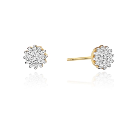 Przejdź do produktu Kolczyki z żółtego złota 585 z diamentami 0,20ct The Diamonds