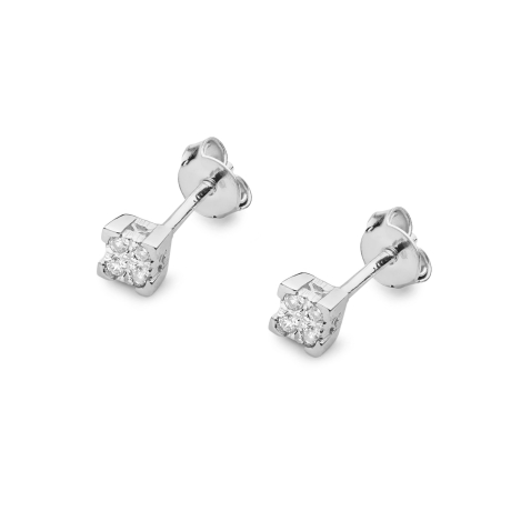 Przejdź do produktu Kolczyki z białego złota 585 z diamentami 0,16ct The Diamonds