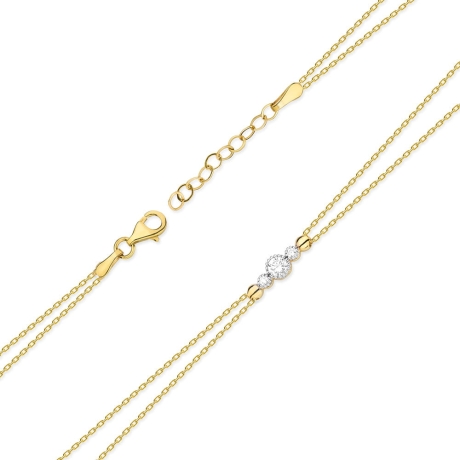 Przejdź do produktu Bransoletka z żółtego złota 585 z diamentem 0,10ct The Diamonds B003