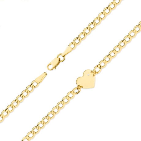 Przejdź do produktu Bransoletka z żółtego złota 585 z diamentami 0,005ct The Diamonds B006