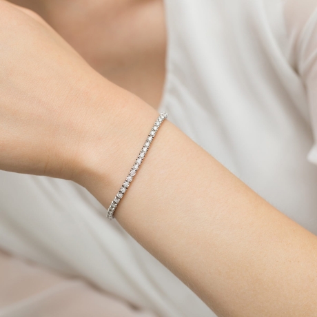 Przejdź do produktu Bransoletka z białego złota 585 z diamentami 1,20ct The Diamonds B39150