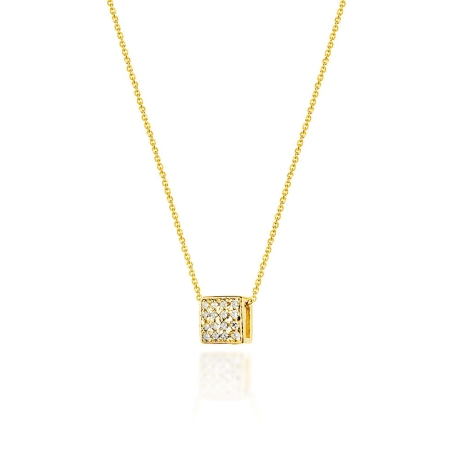 Przejdź do produktu Naszyjnik z żółtego złota z diamentami 0,08ct The Diamonds 