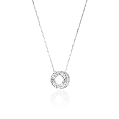 Przejdź do produktu Naszyjnik z białego złota z diamentami 0,06ct  The Diamonds