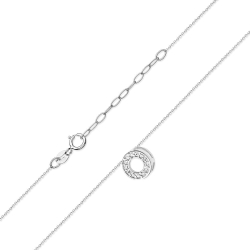 Naszyjnik z białego złota z diamentami 0,060ct The Diamonds BC-14-b