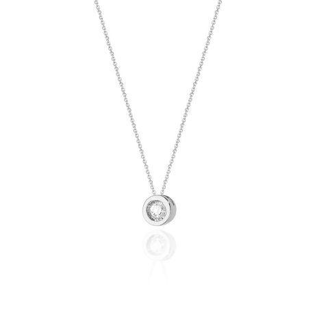 Przejdź do produktu Naszyjnik z białego złota z diamentem 0,08ct  The Diamonds