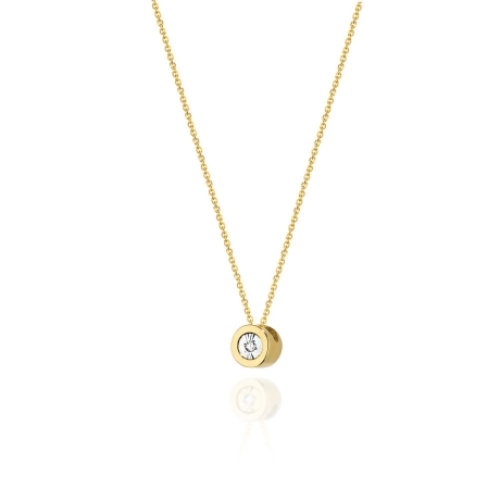 Przejdź do produktu Naszyjnik z żółtego złota z diamentem 0,0145ct The Diamonds