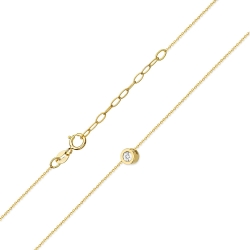 Naszyjnik z żółtego złota z diamentem 0,014ct The Diamonds BC-17