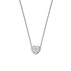 Naszyjnik z białego złota z diamentami 0,07ct  The Diamonds BC-18-b