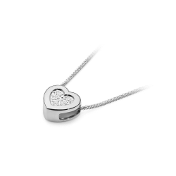 Naszyjnik z białego złota z diamentami 0,07ct  The Diamonds BC-18-b