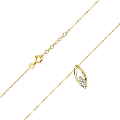Przejdź do produktu Naszyjnik z żółtego złota z diamentami 0,08ct The Diamonds