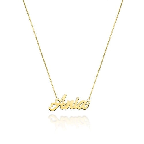 Naszyjnik z żółtego złota z diamentem 0,005ct Ania The Diamonds BC-67-Ania