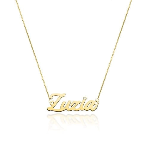 Naszyjnik z żółtego złota z diamentem 0,005ct Zuzia The Diamonds BC-67-Zuzia