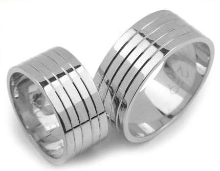 Obrączki ślubne z białego złota płaskie 9mm Estetic E289-b