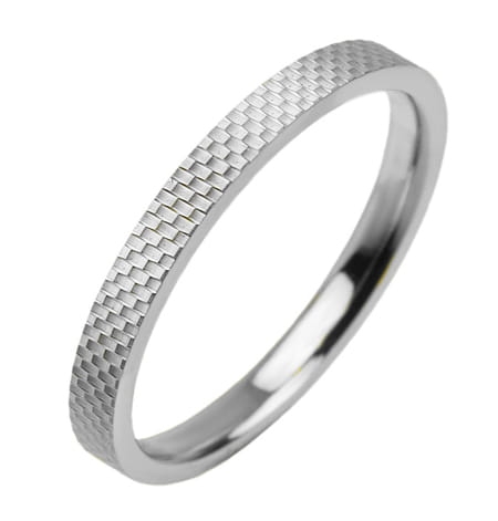 Obrączka modułowa z białego złota płaska 2mm Modular M008-2mm-b