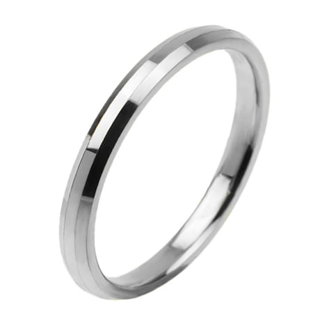 Obrączka modułowa z białego złota fazowana 2mm Modular M029-b