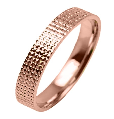 Obrączka modułowa z różowego złota płaska 4mm Modular M009-4mm-r