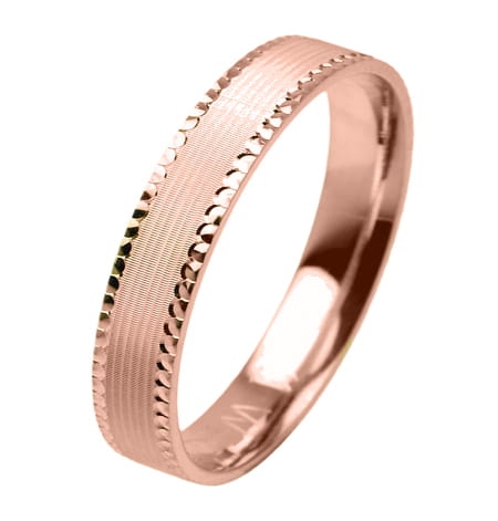 Obrączka modułowa z różowego złota płaska 4mm Modular  M012-4mm-r