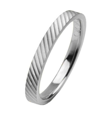 Obrączka modułowa z białego złota płaska 2mm Modular M010-2mm-b