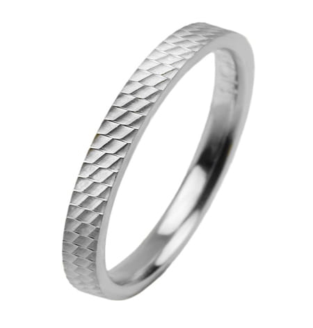 Obrączka modułowa z białego złota płaska 2mm Modular M013-2mm-b
