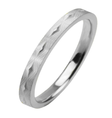 Obrączka modułowa z białego złota płaska 2mm Modular M015-2mm-b