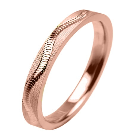 Obrączka modułowa z różowego złota płaska 2mm Modular M019-2mm-r