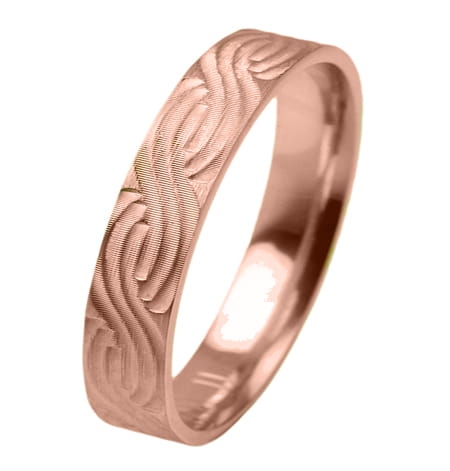 Obrączka modułowa z różowego złota płaska 4mm Modular M004-4mm-r