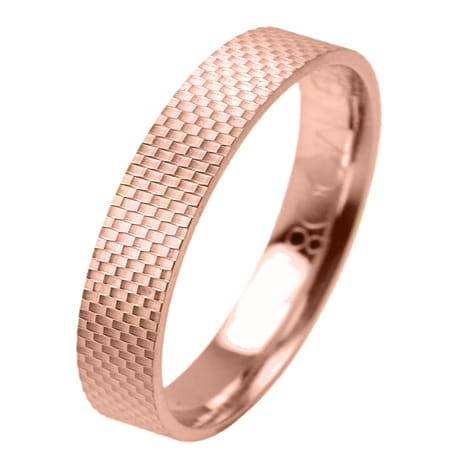 Obrączka modułowa z różowego złota płaska 4mm Modular M008-4mm-r