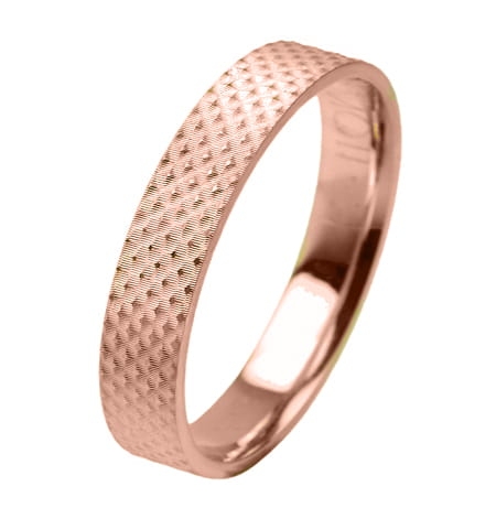 Obrączka modułowa z różowego złota płaska 4mm Modular M011-4mm-r