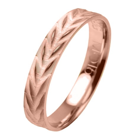 Obrączka modułowa z różowego złota płaska 4mm Modular M016-4mm-r