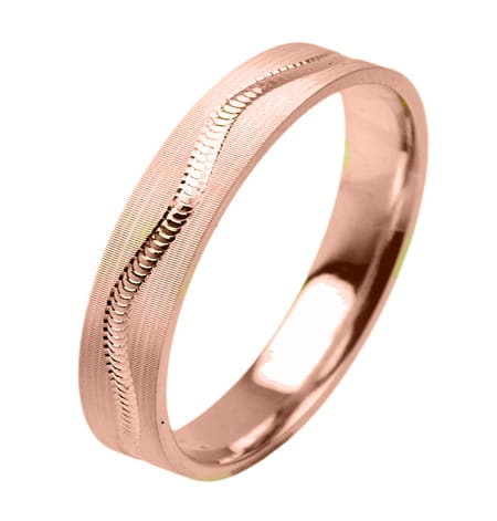 Obrączka modułowa z różowego złota płaska 4mm Modular M019-4mm-r