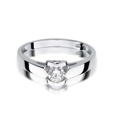 Przejdź do produktu Pierścionek zaręczynowy z białego złota z diamentem 0,30ct Fire Of Love 