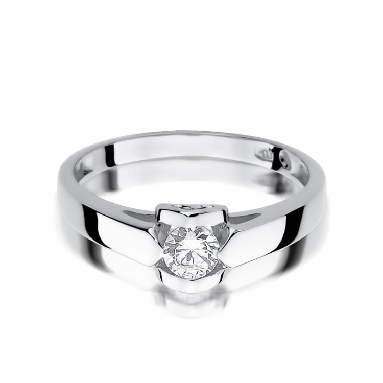 Pierścionek zaręczynowy z białego złota z diamentem 0,30ct Fire Of Love BW-320-0,30ct-b