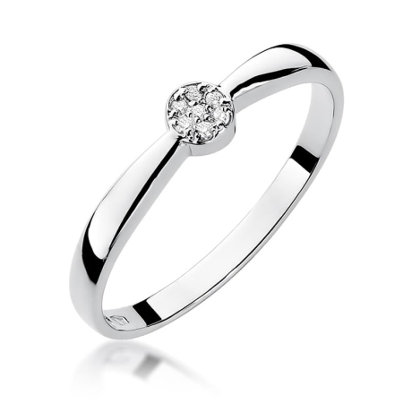 Przejdź do produktu Pierścionek zaręczynowy z białego złota z diamentami 0,04ct Fire Of Love
