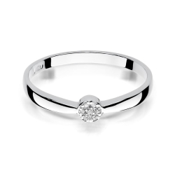 Pierścionek zaręczynowy z białego złota z diamentami 0,04ct Fire Of Love BW-322-b
