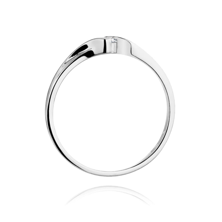 Pierścionek zaręczynowy z białego złota z diamentem 0,09ct Fire Of Love BW-332-b